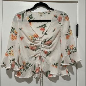 Lily White Floral Print Blouse